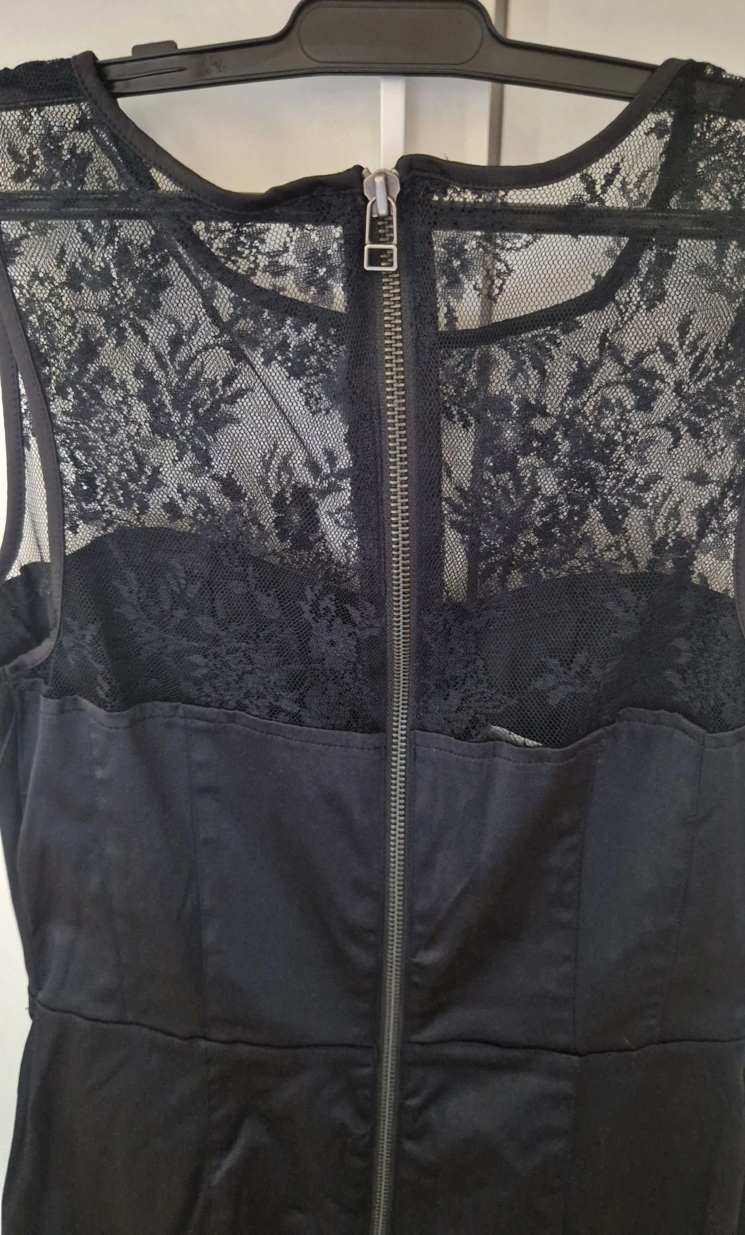 Vestido negro encaje corsé Stradivarius M – photo 9